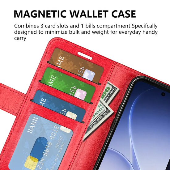 Oppo Reno15 Hoesje - MobyDefend Wallet Book Case (Sluiting Achterkant) - Zwart