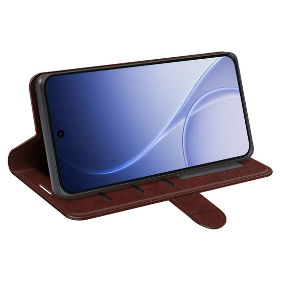 Oppo Reno15 Hoesje - MobyDefend Wallet Book Case (Sluiting Achterkant) - Bruin