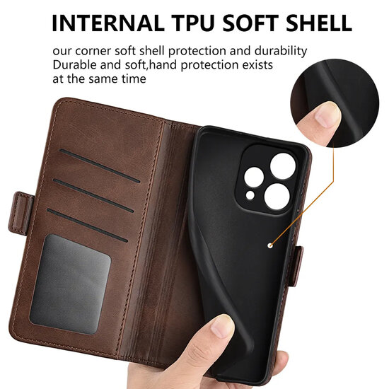 Oppo Reno15 Hoesje - MobyDefend Luxe Wallet Book Case (Sluiting Zijkant) - Rood