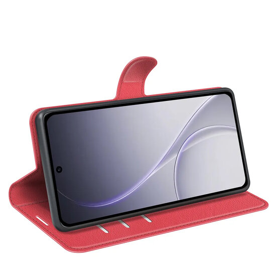 Oppo Reno15 F / Oppo Reno15 FS Hoesje - MobyDefend Kunstleren Wallet Book Case (Sluiting Voorkant) - Rood