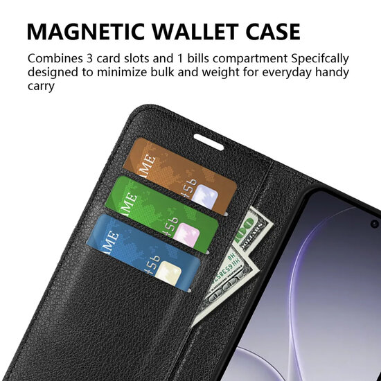 Oppo Reno15 F / Oppo Reno15 FS Hoesje - MobyDefend Kunstleren Wallet Book Case (Sluiting Voorkant) - Zwart