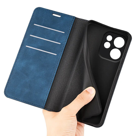 Oppo Reno15 F / Oppo Reno15 FS Hoesje - MobyDefend Luxe Wallet Bookcase (Magnetische Sluiting) - Blauw