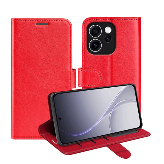 Oppo Reno15 F / Oppo Reno15 FS Hoesje - MobyDefend Wallet Book Case (Sluiting Achterkant) - Rood