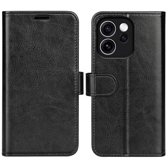 Oppo Reno15 F / Oppo Reno15 FS Hoesje - MobyDefend Wallet Book Case (Sluiting Achterkant) - Zwart