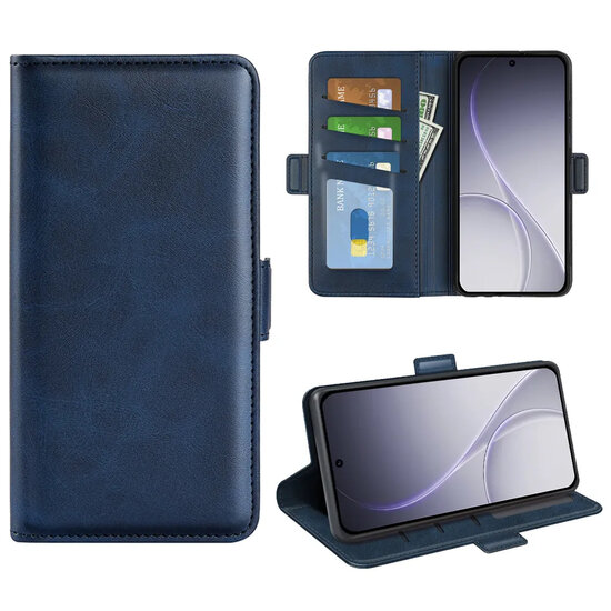 Oppo Reno15 F / Oppo Reno15 FS Hoesje - MobyDefend Luxe Wallet Book Case (Sluiting Zijkant) - Blauw