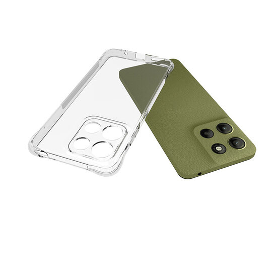 Motorola Moto G17 / Motorola Moto G17 Power Hoesje - MobyDefend Transparante Shockproof TPU Backcover - Verstevigde Hoeken - Volledig Doorzichtig