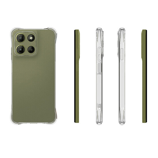 Motorola Moto G17 / Motorola Moto G17 Power Hoesje - MobyDefend Transparante Shockproof TPU Backcover - Verstevigde Hoeken - Volledig Doorzichtig