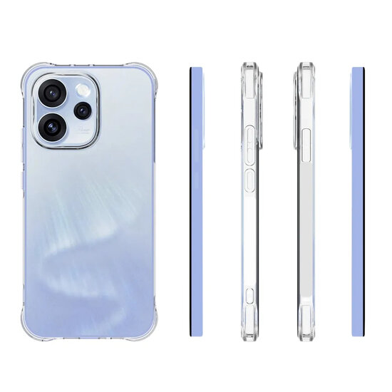 Oppo Reno15 Pro Hoesje - MobyDefend Transparante Shockproof TPU Backcover - Verstevigde Hoeken - Volledig Doorzichtig