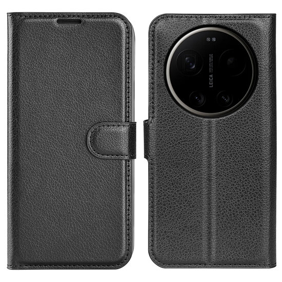 Xiaomi 17 Ultra Hoesje - MobyDefend Kunstleren Wallet Book Case (Sluiting Voorkant) - Zwart