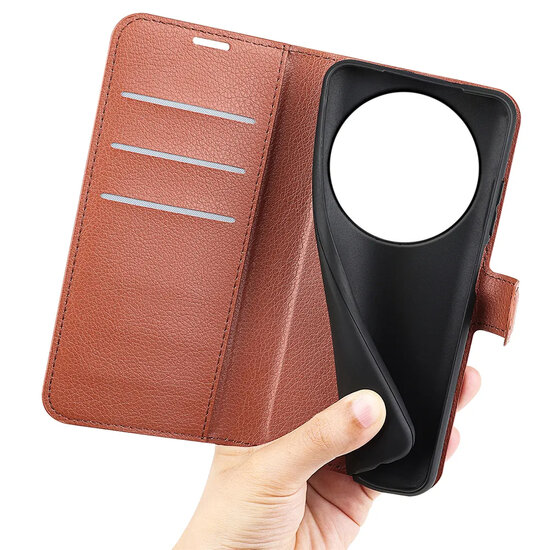Xiaomi 17 Ultra Hoesje - MobyDefend Kunstleren Wallet Book Case (Sluiting Voorkant) - Bruin