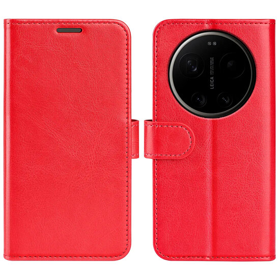 Xiaomi 17 Ultra Hoesje - MobyDefend Wallet Book Case (Sluiting Achterkant) - Rood