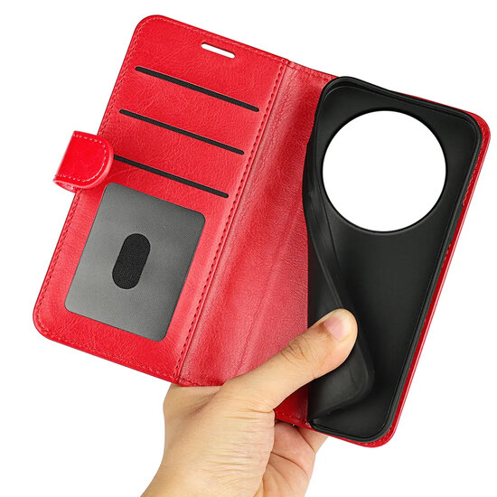 Xiaomi 17 Ultra Hoesje - MobyDefend Wallet Book Case (Sluiting Achterkant) - Rood