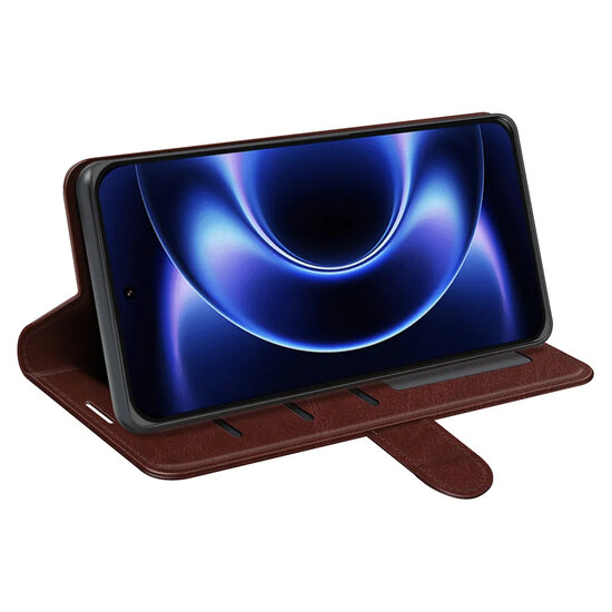 Xiaomi 17 Ultra Hoesje - MobyDefend Wallet Book Case (Sluiting Achterkant) - Bruin