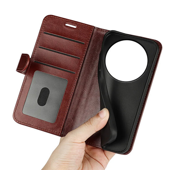 Xiaomi 17 Ultra Hoesje - MobyDefend Wallet Book Case (Sluiting Achterkant) - Bruin