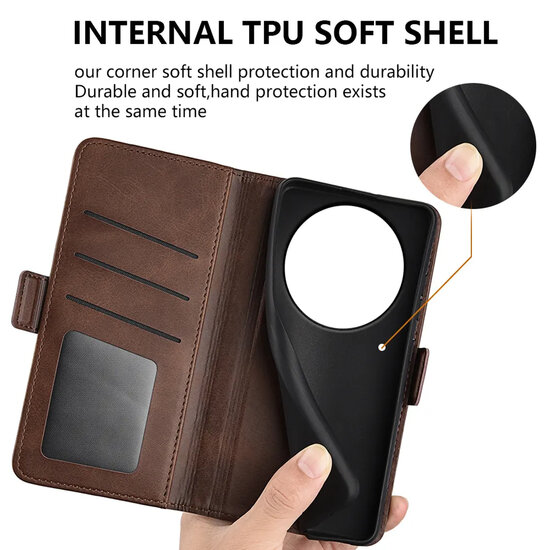 Xiaomi 17 Ultra Hoesje - MobyDefend Luxe Wallet Book Case (Sluiting Zijkant) - Blauw