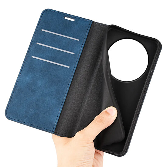 Xiaomi 17 Ultra Hoesje - MobyDefend Luxe Wallet Bookcase (Magnetische Sluiting) - Blauw