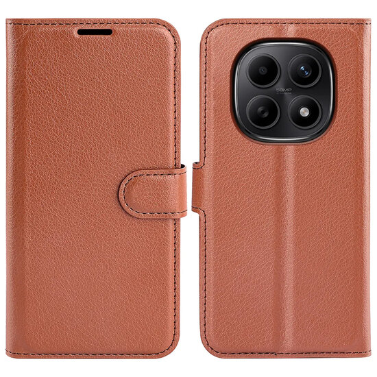 Xiaomi Redmi Note 15 4G Hoesje - MobyDefend Kunstleren Wallet Book Case (Sluiting Voorkant) - Bruin