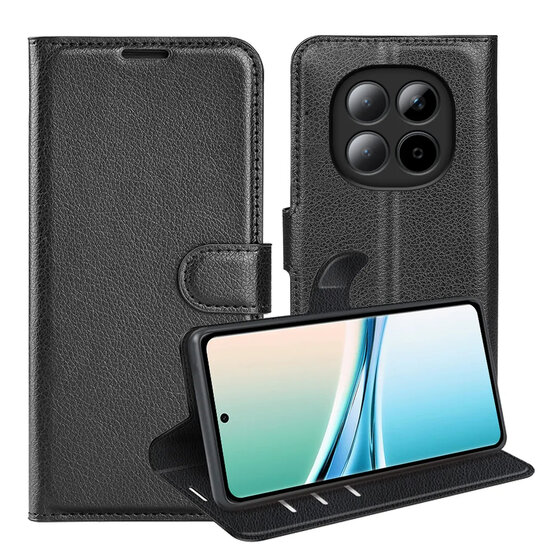 Xiaomi Redmi Note 15 5G Hoesje - MobyDefend Kunstleren Wallet Book Case (Sluiting Voorkant) - Zwart