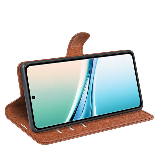 Xiaomi Redmi Note 15 5G Hoesje - MobyDefend Kunstleren Wallet Book Case (Sluiting Voorkant) - Bruin