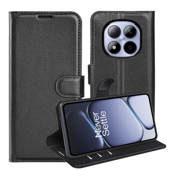 Xiaomi Redmi Note 15 Pro 4G Hoesje - MobyDefend Kunstleren Wallet Book Case (Sluiting Voorkant) - Zwart