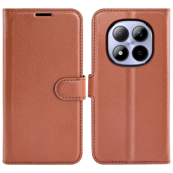 Xiaomi Redmi Note 15 Pro 4G Hoesje - MobyDefend Kunstleren Wallet Book Case (Sluiting Voorkant) - Bruin