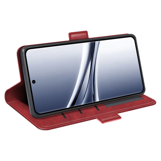 Xiaomi Redmi Note 15 5G Hoesje - MobyDefend Luxe Wallet Book Case (Sluiting Zijkant) - Rood