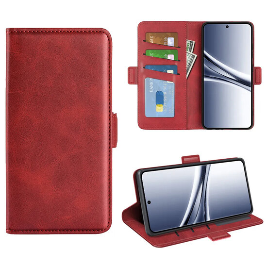 Xiaomi Redmi Note 15 5G Hoesje - MobyDefend Luxe Wallet Book Case (Sluiting Zijkant) - Rood