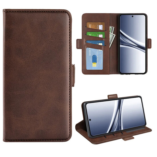 Xiaomi Redmi Note 15 5G Hoesje - MobyDefend Luxe Wallet Book Case (Sluiting Zijkant) - Bruin
