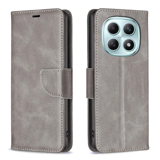Xiaomi Redmi Note 15 Pro 4G Hoesje - MobyDefend Wallet Book Case Met Koord - Grijs