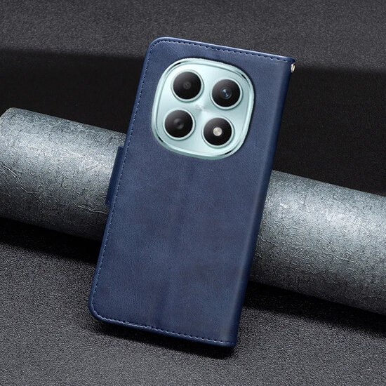 Xiaomi Redmi Note 15 Pro 5G Hoesje - MobyDefend Wallet Book Case Met Koord - Blauw