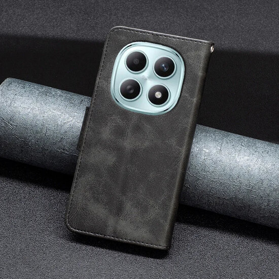 Xiaomi Redmi Note 15 Pro 5G Hoesje - MobyDefend Wallet Book Case Met Koord - Zwart