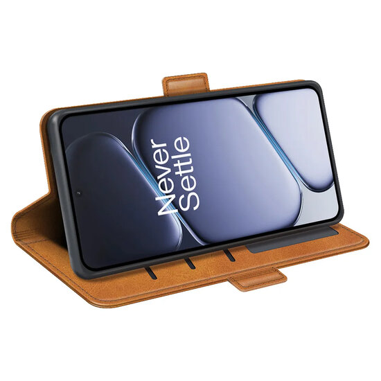 Xiaomi Redmi Note 15 Pro 4G Hoesje - MobyDefend Luxe Wallet Book Case (Sluiting Zijkant) - Lichtbruin