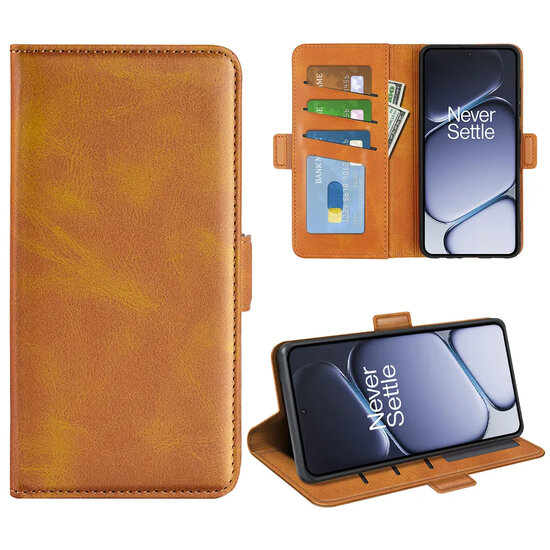 Xiaomi Redmi Note 15 Pro 4G Hoesje - MobyDefend Luxe Wallet Book Case (Sluiting Zijkant) - Lichtbruin