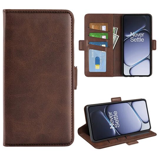 Xiaomi Redmi Note 15 Pro 4G Hoesje - MobyDefend Luxe Wallet Book Case (Sluiting Zijkant) - Bruin