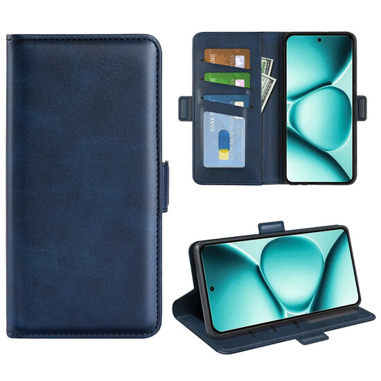 Xiaomi Redmi Note 15 Pro 5G Hoesje - MobyDefend Luxe Wallet Book Case (Sluiting Zijkant) - Blauw