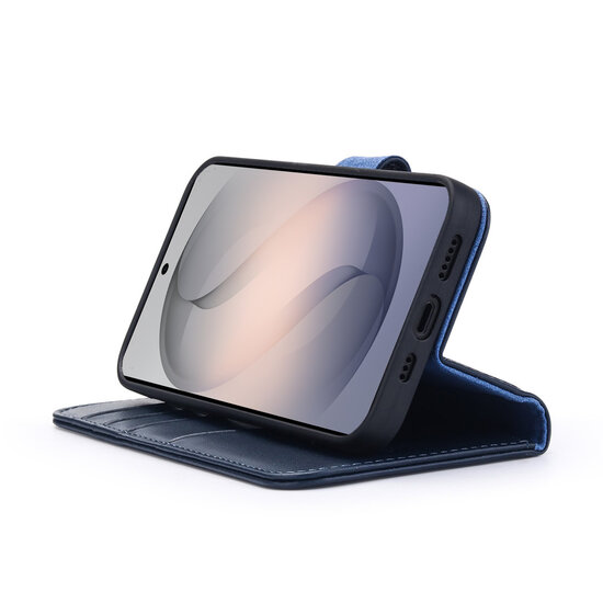 Samsung Galaxy S26 Ultra Hoesje - Luxe Leren MobyDefend Wallet Bookcase - Blauw