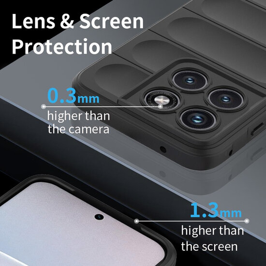 Motorola Edge 70 Fusion Hoesje - MobyDefend TPU Gripcase - Zwart