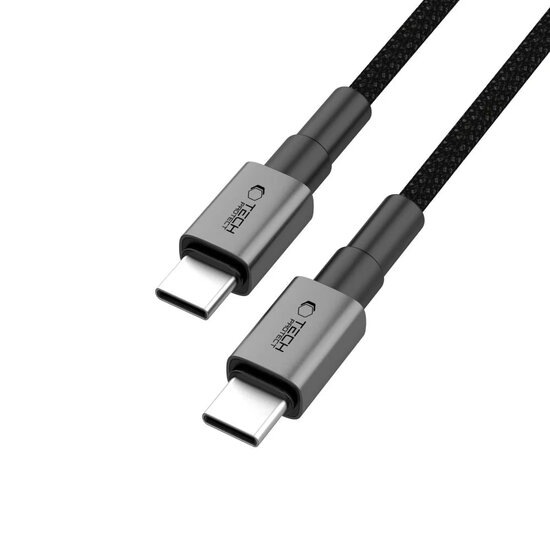 Tech-Protect Ultraboost DNA USB-C naar USB-C kabel - 1 Meter - Zwart-Grijs