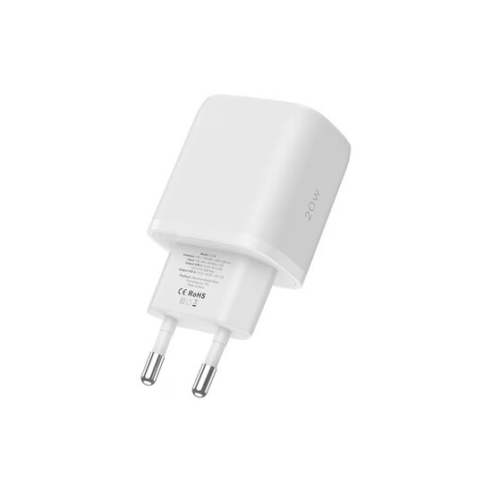 Tech-Protect Wall charger - Oplader met 1 USB-A en 1 USB-C poort -20W - Quick Charge 3.0 - Wit