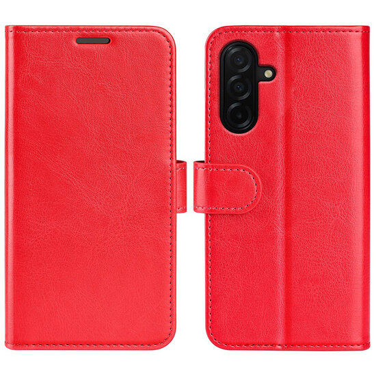 Samsung Galaxy A27 Hoesje - MobyDefend Wallet Book Case (Sluiting Achterkant) - Rood