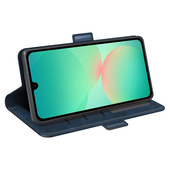 Samsung Galaxy A27 Hoesje - MobyDefend Luxe Wallet Book Case (Sluiting Zijkant) - Blauw