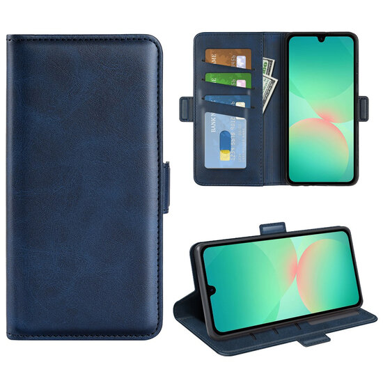 Samsung Galaxy A27 Hoesje - MobyDefend Luxe Wallet Book Case (Sluiting Zijkant) - Blauw