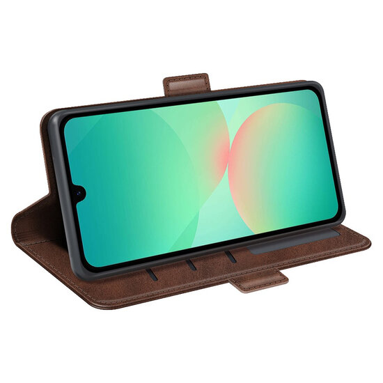 Samsung Galaxy A27 Hoesje - MobyDefend Luxe Wallet Book Case (Sluiting Zijkant) - Bruin