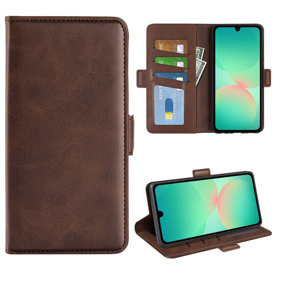 Samsung Galaxy A27 Hoesje - MobyDefend Luxe Wallet Book Case (Sluiting Zijkant) - Bruin