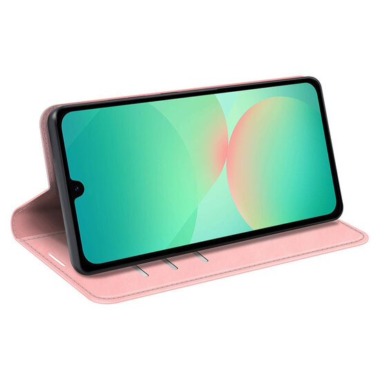 Samsung Galaxy A27 Hoesje - MobyDefend Luxe Wallet Bookcase (Magnetische Sluiting) - Roze