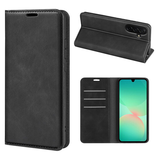 Samsung Galaxy A27 Hoesje - MobyDefend Luxe Wallet Bookcase (Magnetische Sluiting) - Zwart