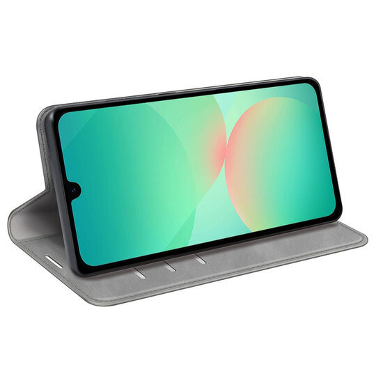 Samsung Galaxy A27 Hoesje - MobyDefend Luxe Wallet Bookcase (Magnetische Sluiting) - Grijs