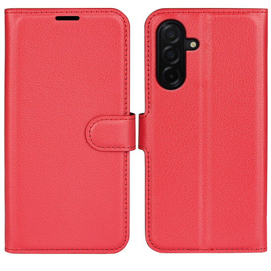 Samsung Galaxy A27 Hoesje - MobyDefend Kunstleren Wallet Book Case (Sluiting Voorkant) - Rood