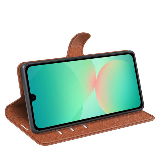 Samsung Galaxy A27 Hoesje - MobyDefend Kunstleren Wallet Book Case (Sluiting Voorkant) - Bruin