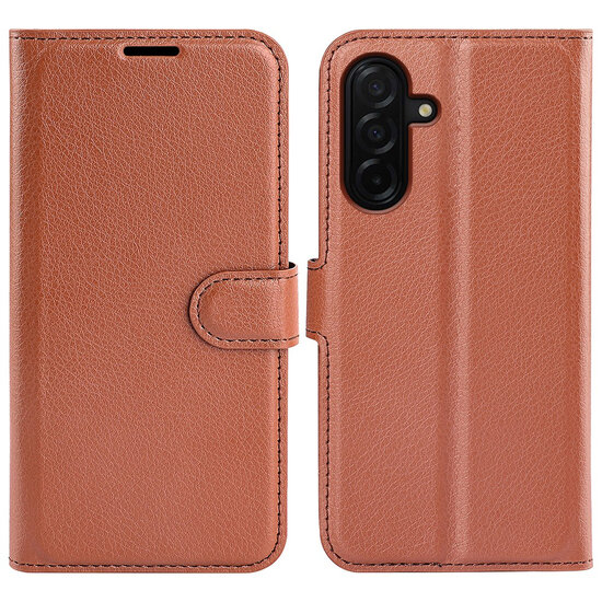 Samsung Galaxy A27 Hoesje - MobyDefend Kunstleren Wallet Book Case (Sluiting Voorkant) - Bruin